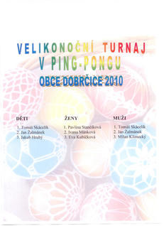 Velikonoční turnaj v ping-pongu 2010